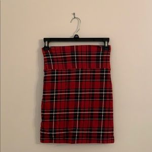 plaid pencil skirt